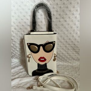 Off White and Black Novelty Crossbody/Handbag NWOT